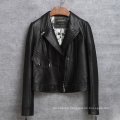 New Design Motorcycle Jacket Genuine Leather Short Jacket Women